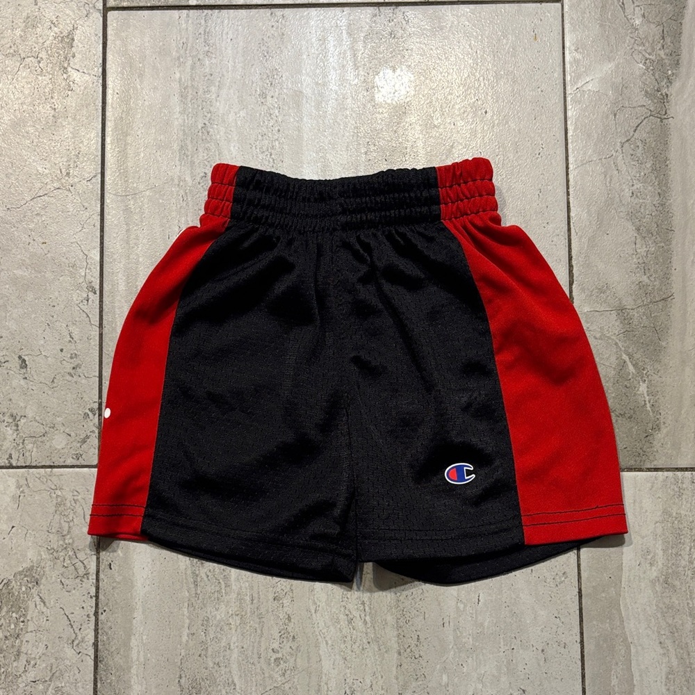 Champion Black and Red Kids Athletic Shorts